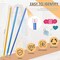 6 Pieces/ 3 Pairs Aluminum Straight Knitting Needles Set, 8 mm, 9 mm and 10 mm,14 Inch Single Point Knitting Needles, Color Extra Long Sweater Straight for DIY Projects